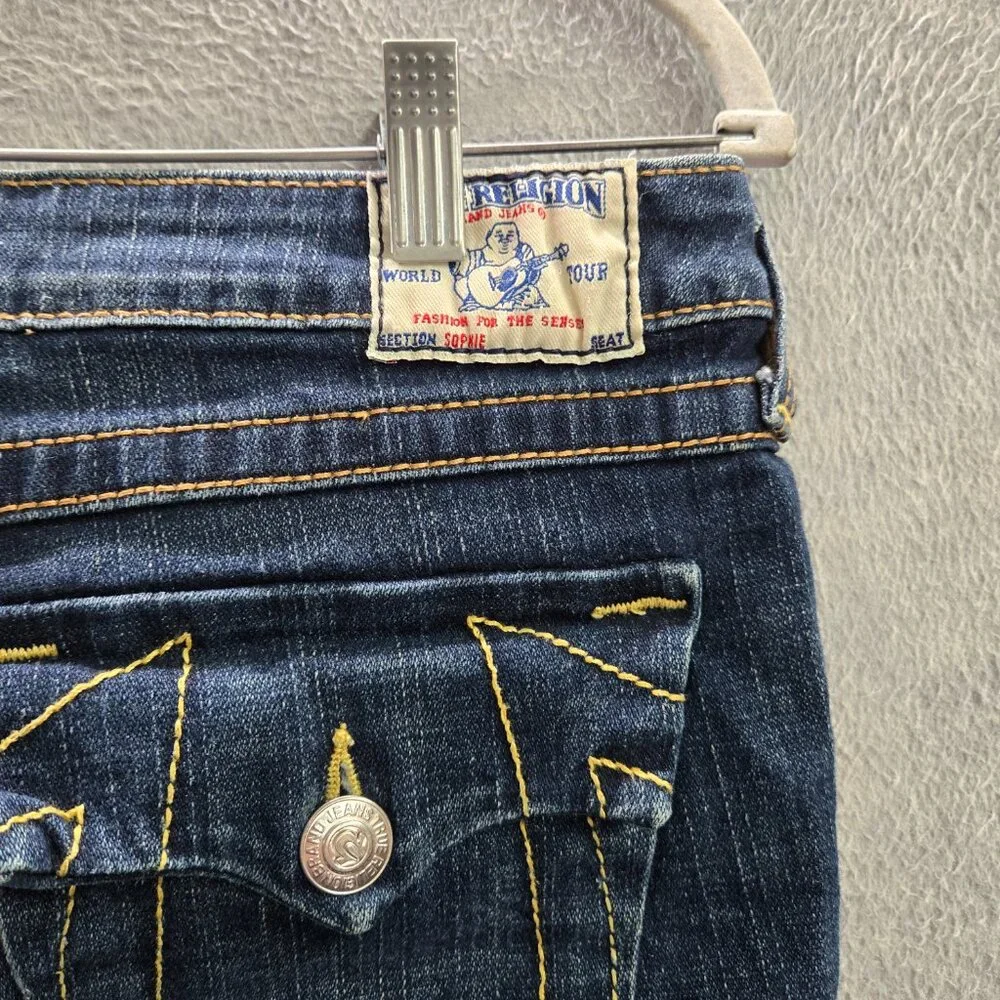 True Religion Men‎ Jean Shorts 31 Blue Denim Cuffed Medium Wash 12